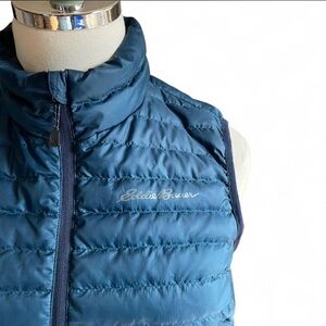 Eddie Bauer Teal Quilted Packable Puffer Vest